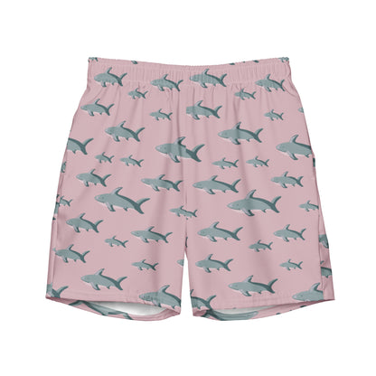 Men's Pink Sharks swim trunks