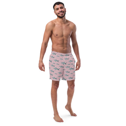 Men's Pink Sharks swim trunks