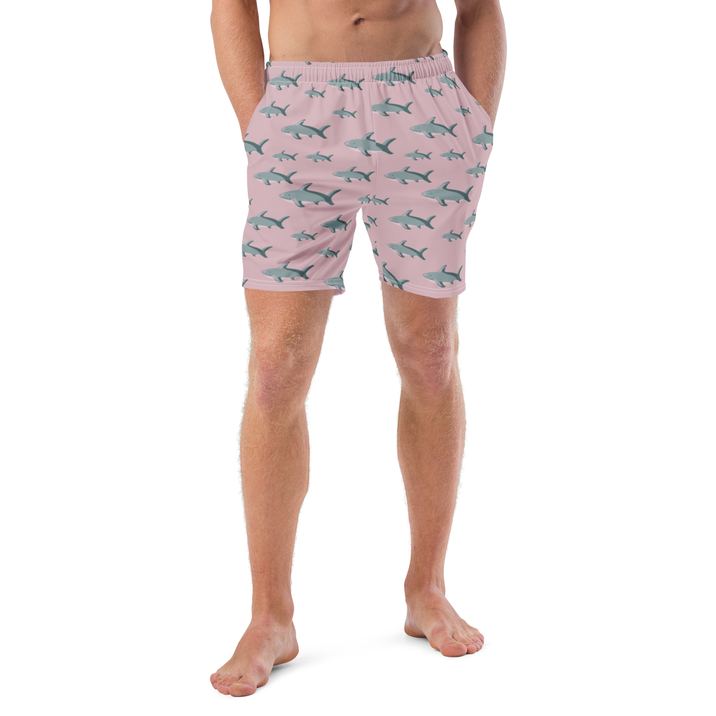 Men's Pink Sharks swim trunks