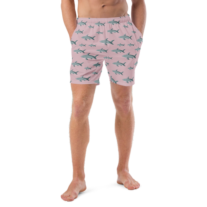 Men's Pink Sharks swim trunks