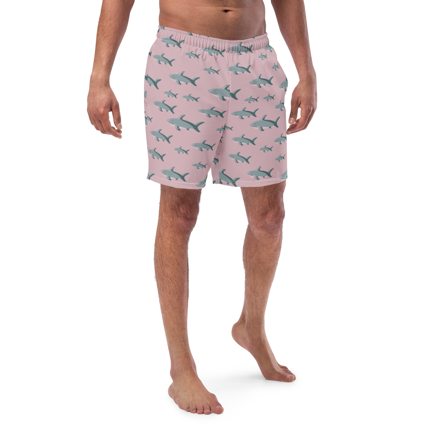 Men's Pink Sharks swim trunks