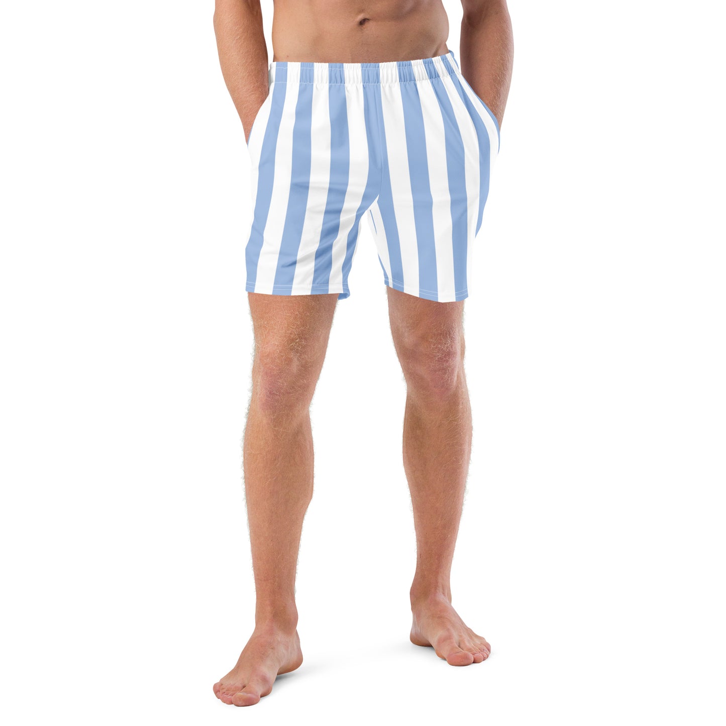 Men's Light Blue Stripes swim trunks