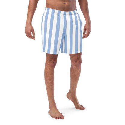 Men's Light Blue Stripes swim trunks