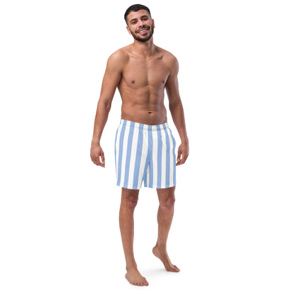 Men's Light Blue Stripes swim trunks