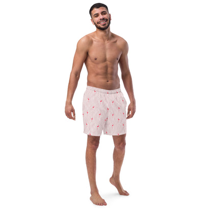 Men's flamingo swim trunks