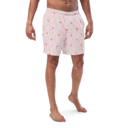 Men's flamingo swim trunks