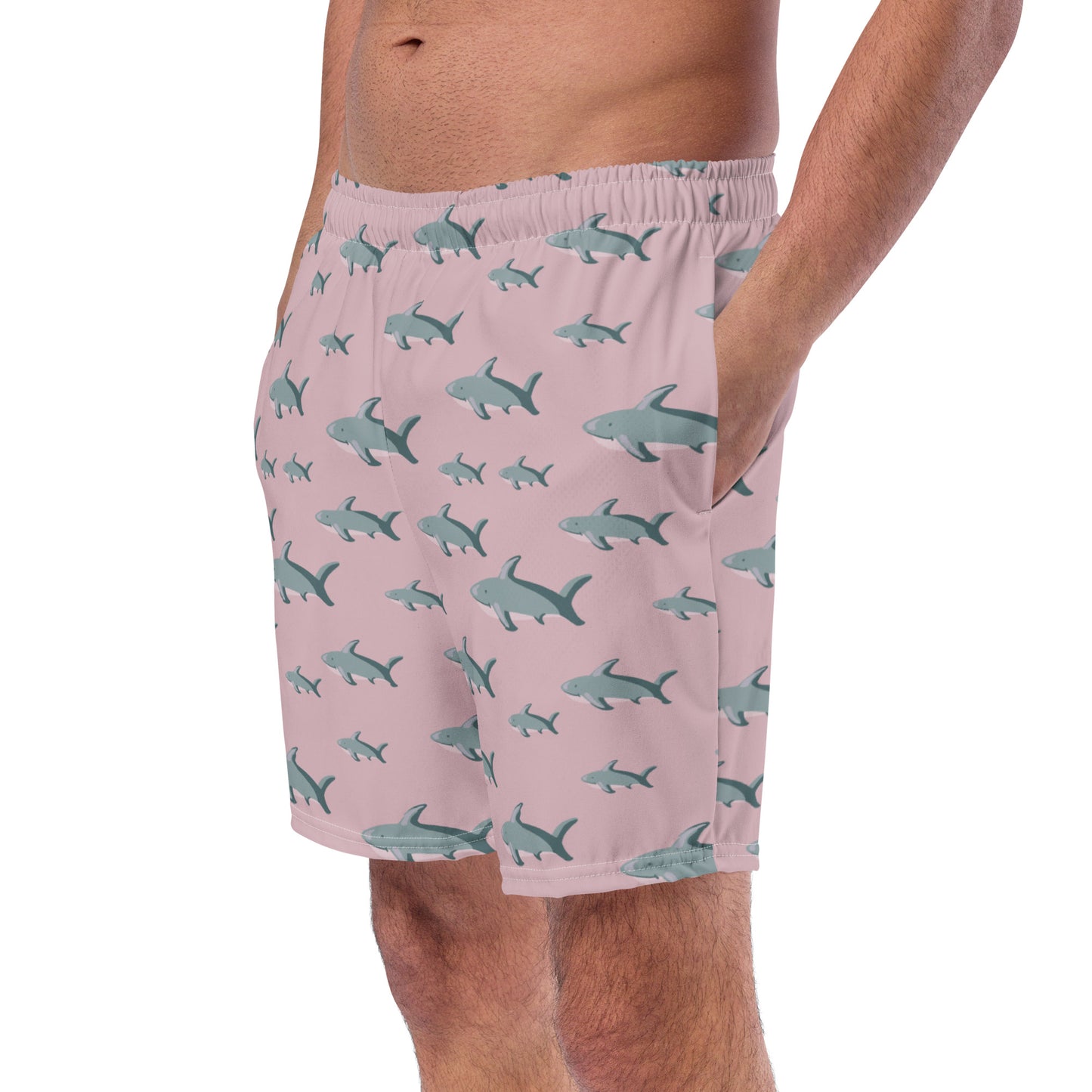 Men's Pink Sharks swim trunks