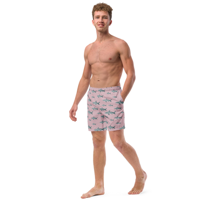 Men's Pink Sharks swim trunks