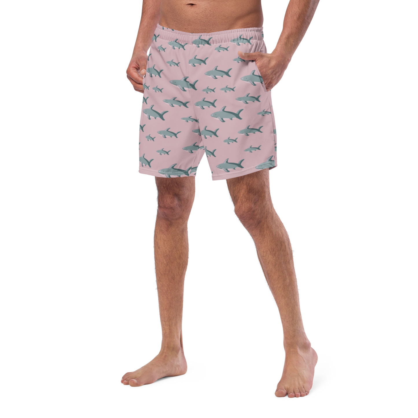 Men's Pink Sharks swim trunks