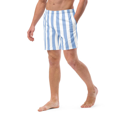 Men's Light Blue Stripes swim trunks