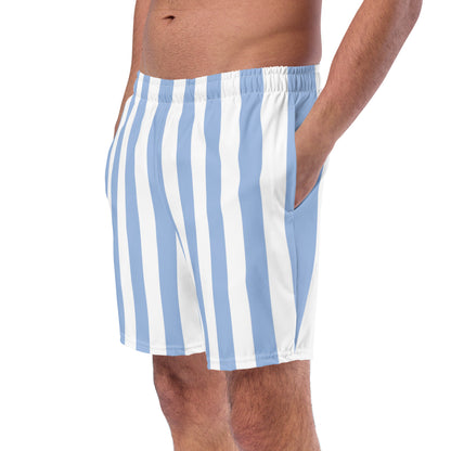 Men's Light Blue Stripes swim trunks