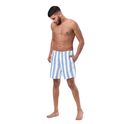 Men's Light Blue Stripes swim trunks