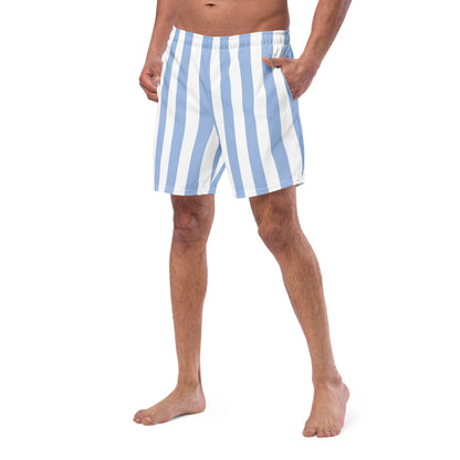 Men's Light Blue Stripes swim trunks