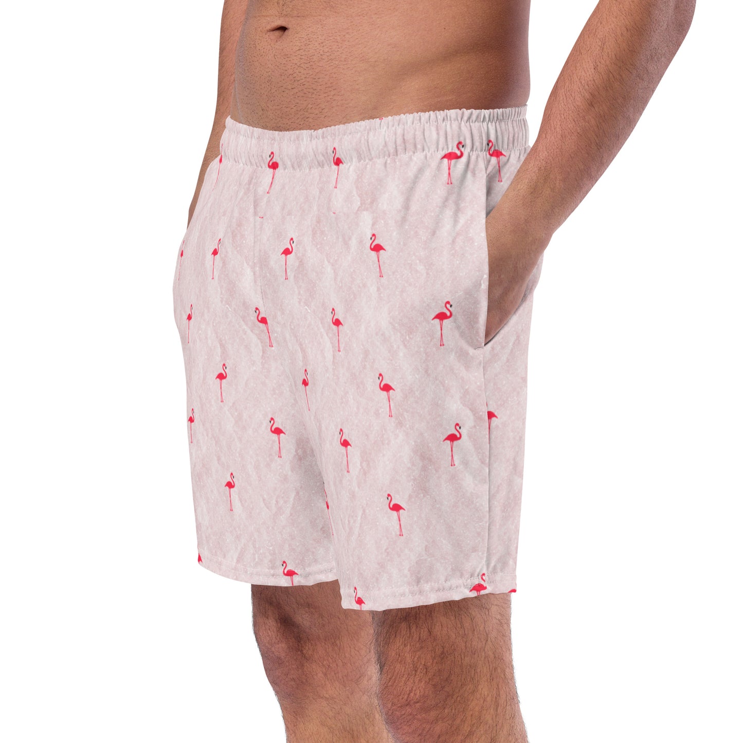 Men's flamingo swim trunks