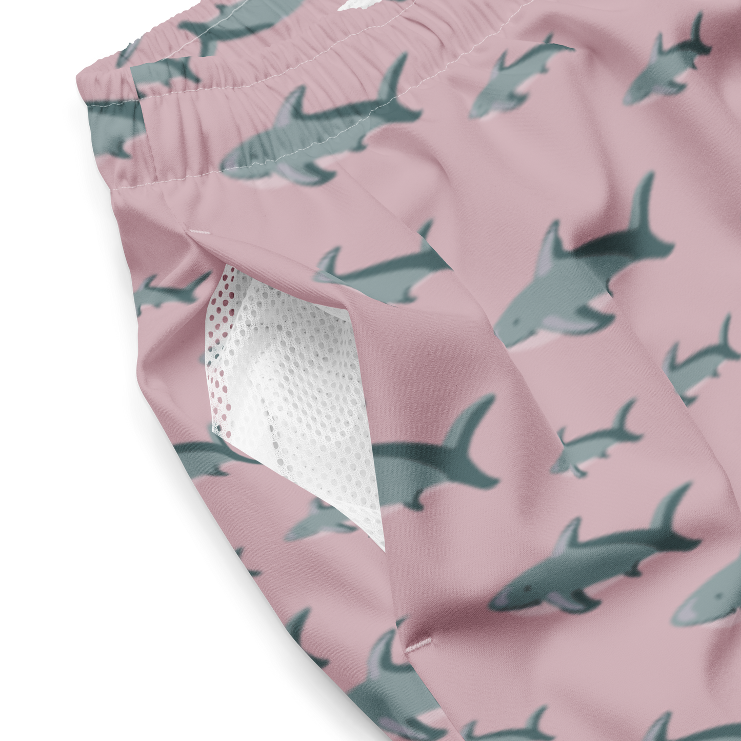 Men's Pink Sharks swim trunks