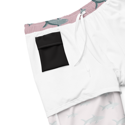 Men's Pink Sharks swim trunks