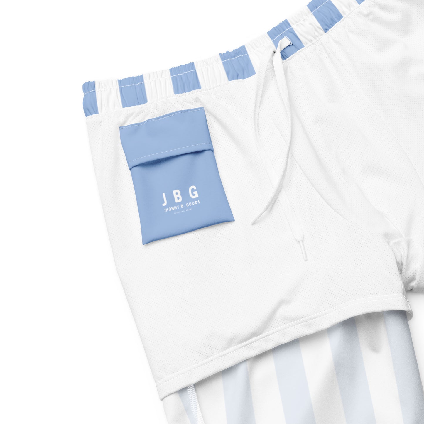 Men's Light Blue Stripes swim trunks