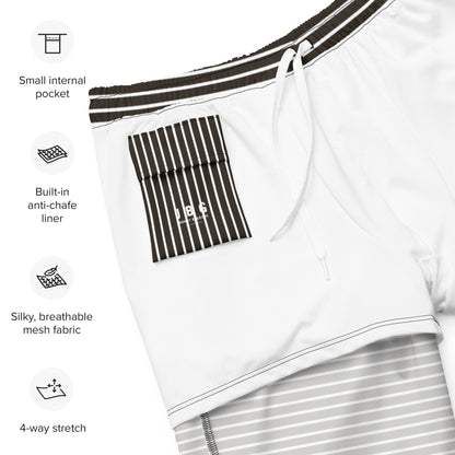 Men's Stripes B&W swim trunks