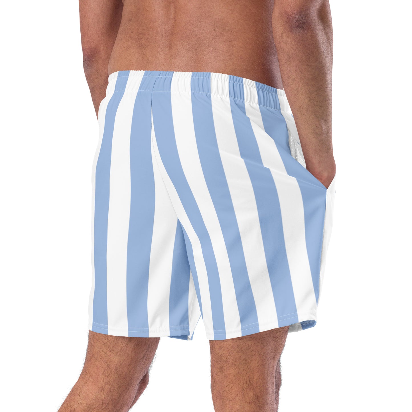 Men's Light Blue Stripes swim trunks