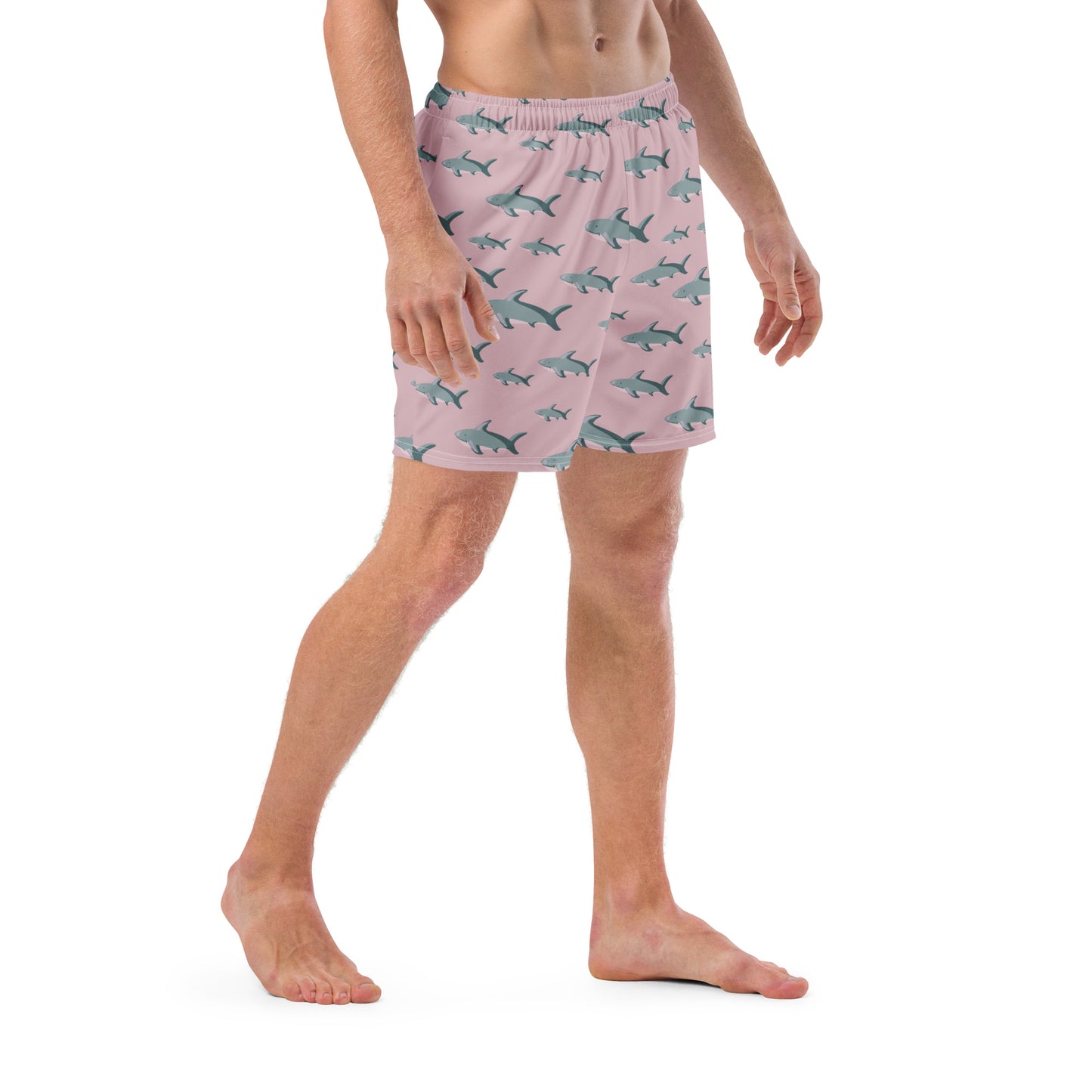 Men's Pink Sharks swim trunks