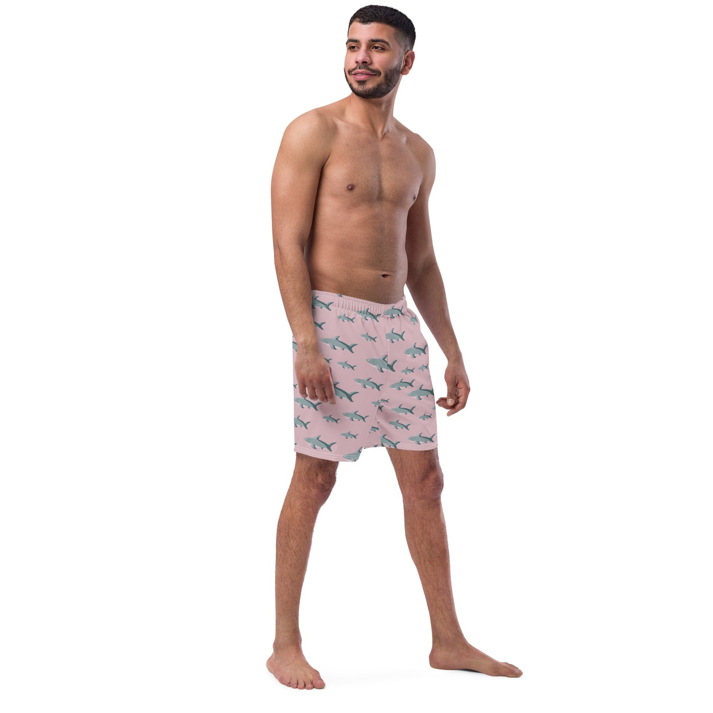 Men's Pink Sharks swim trunks