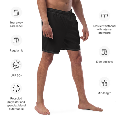 Men's Black Classic swim trunks