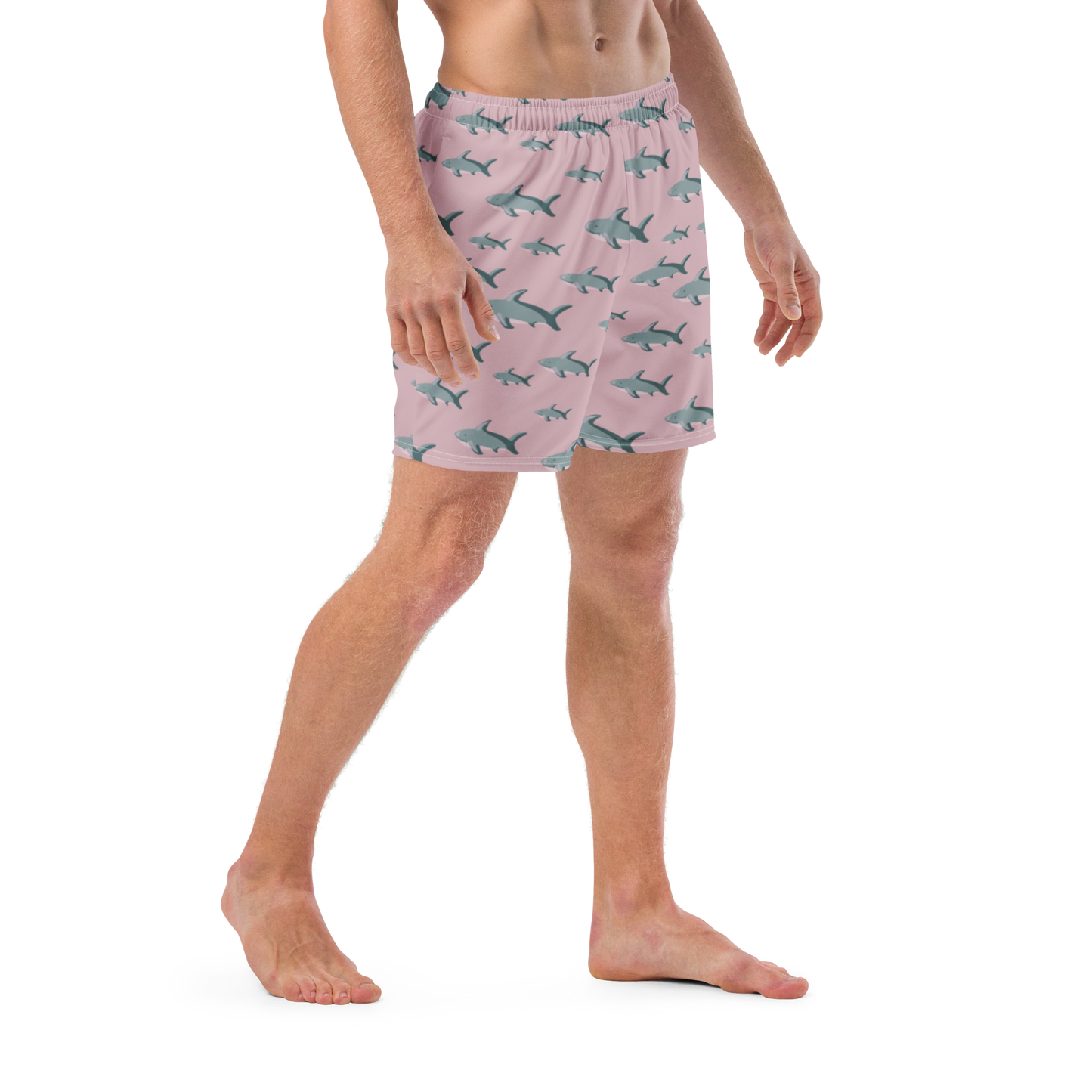 Men's Pink Sharks swim trunks