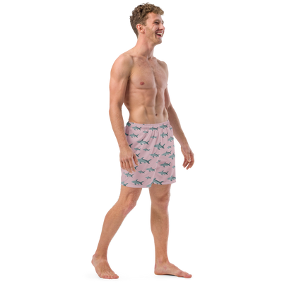 Men's Pink Sharks swim trunks