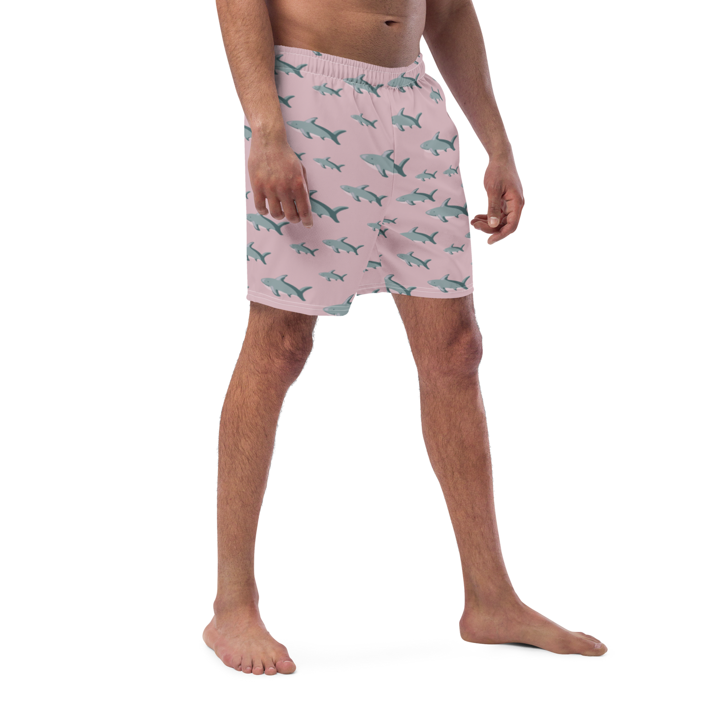 Men's Pink Sharks swim trunks