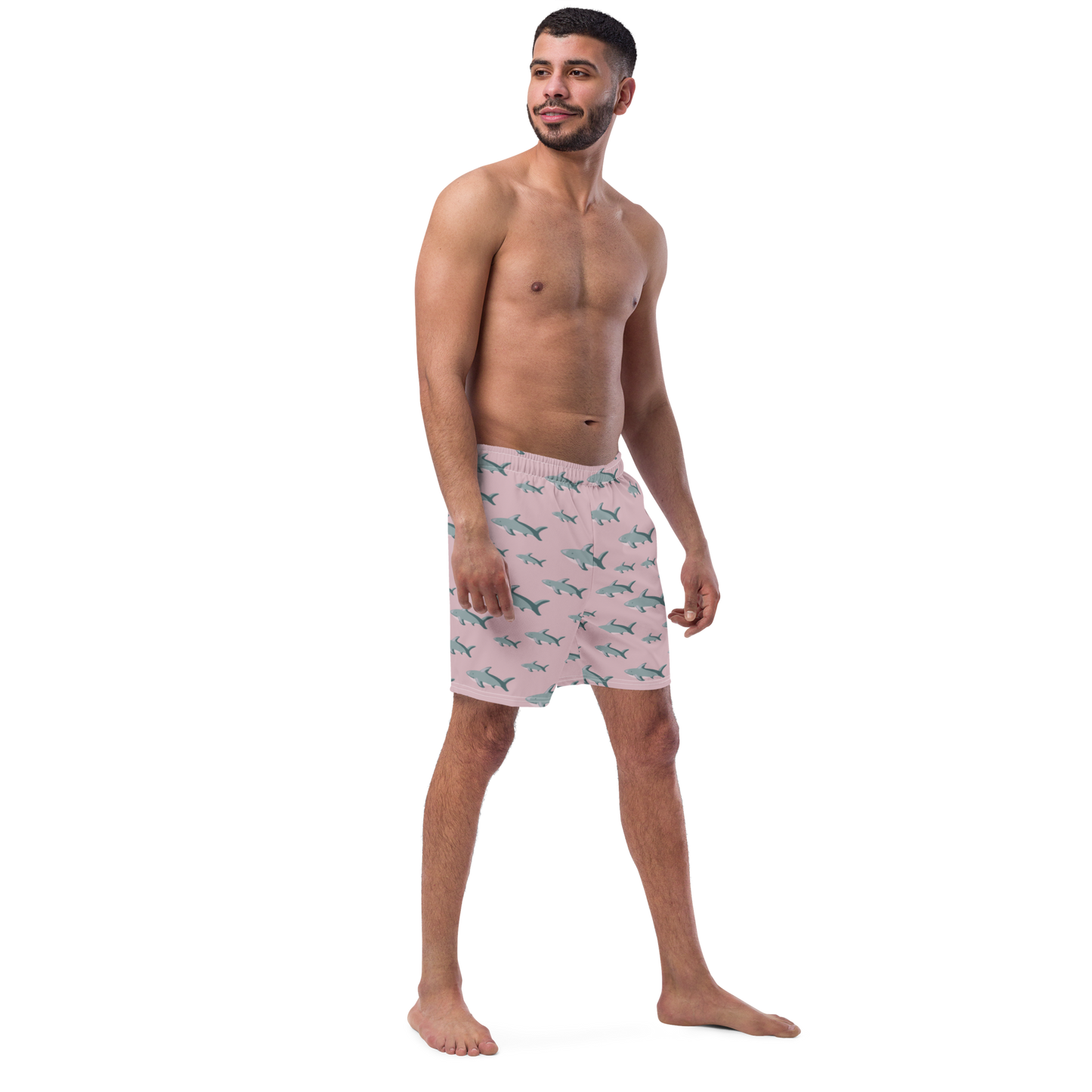 Men's Pink Sharks swim trunks