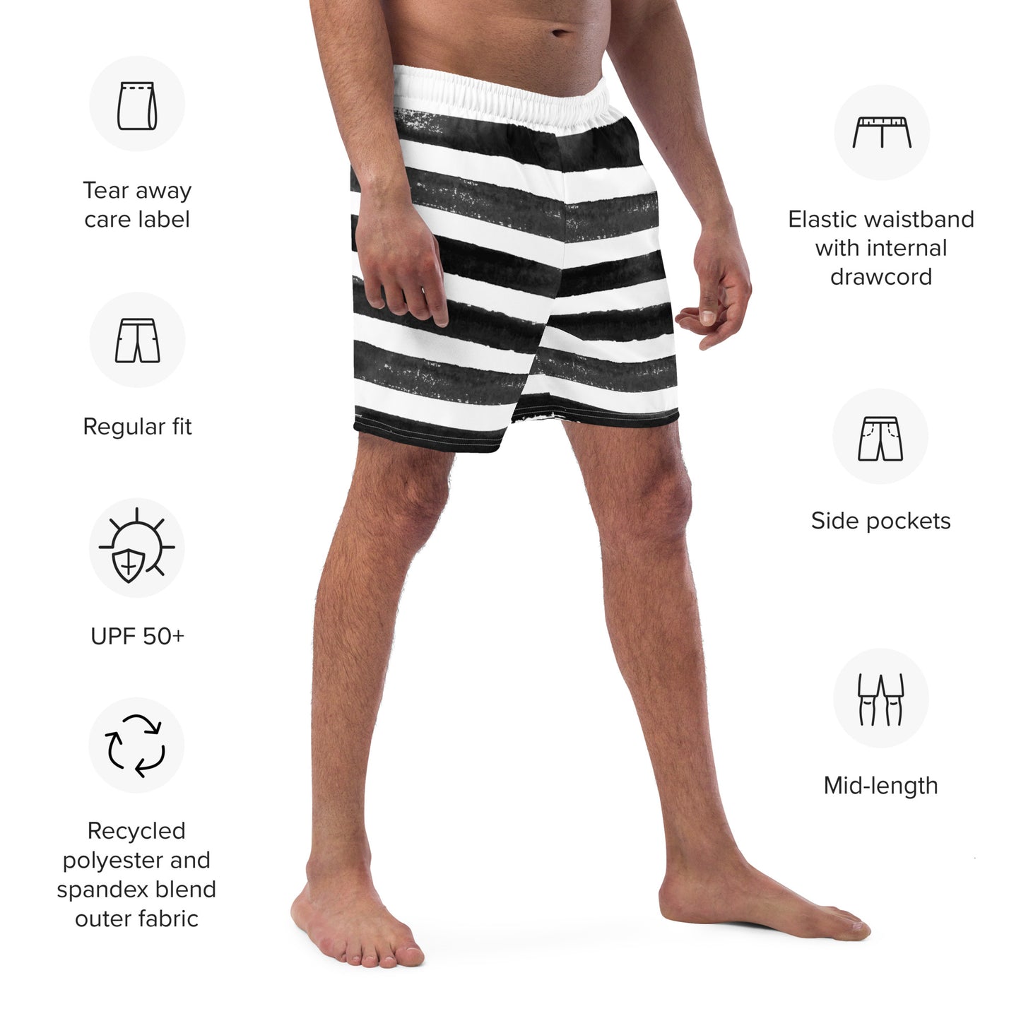 Men's Zebra swim trunks