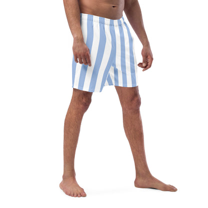 Men's Light Blue Stripes swim trunks