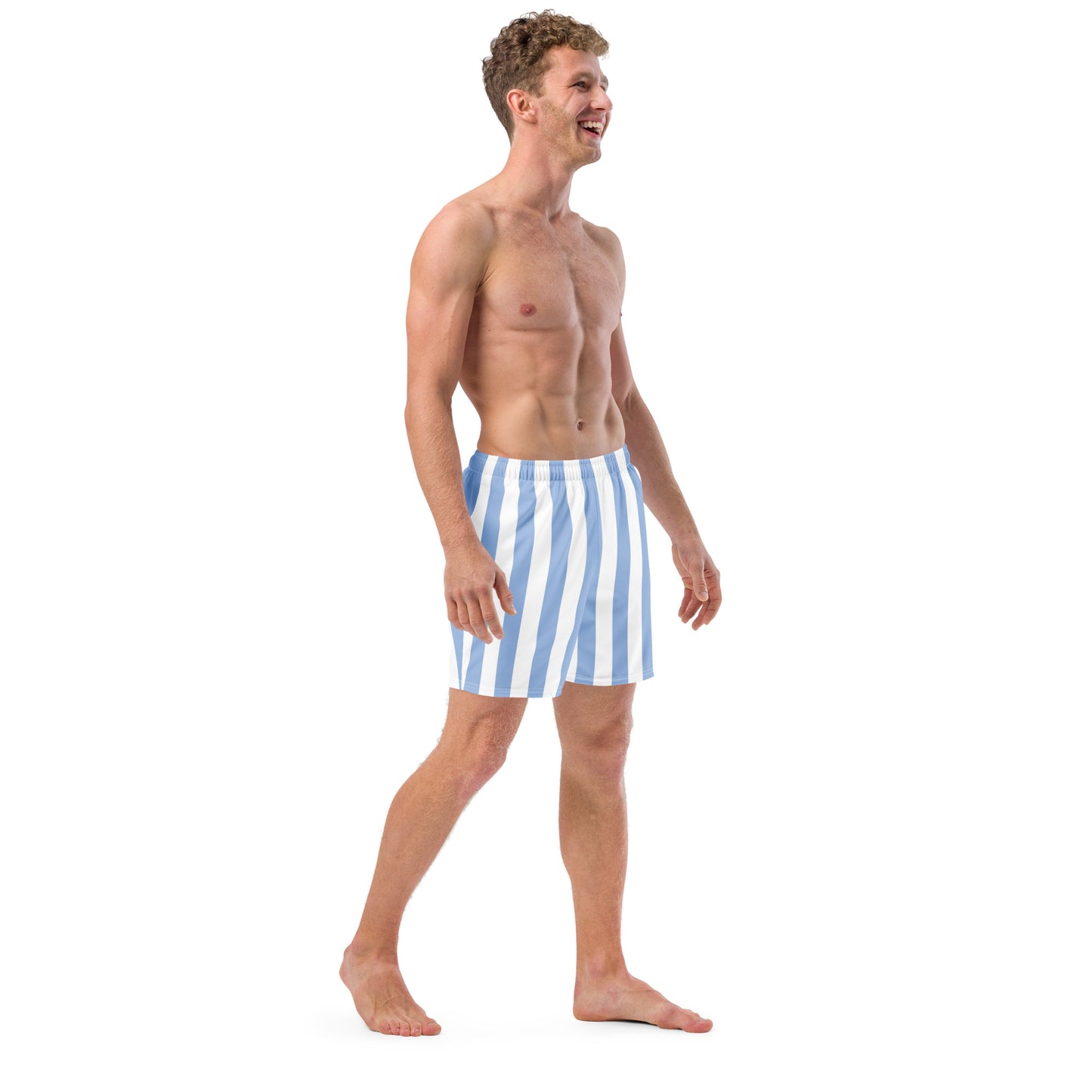 Men's Light Blue Stripes swim trunks