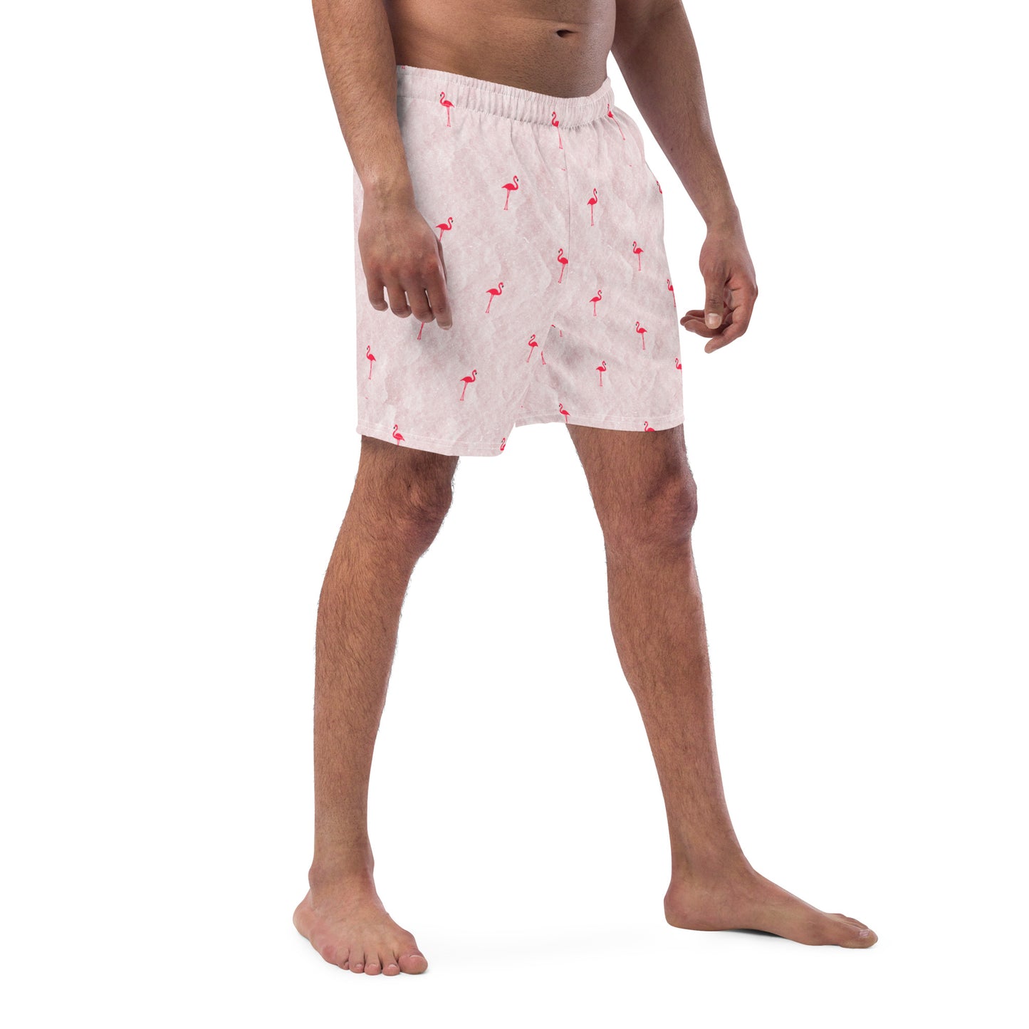 Men's flamingo swim trunks