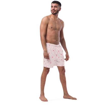 Men's flamingo swim trunks