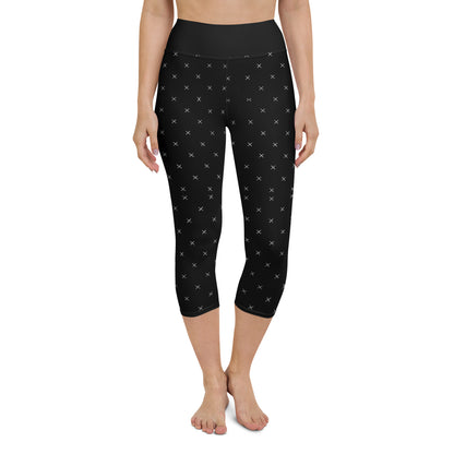 X Pattern yoga Capri Leggings