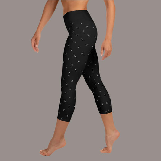 X Pattern yoga Capri Leggings