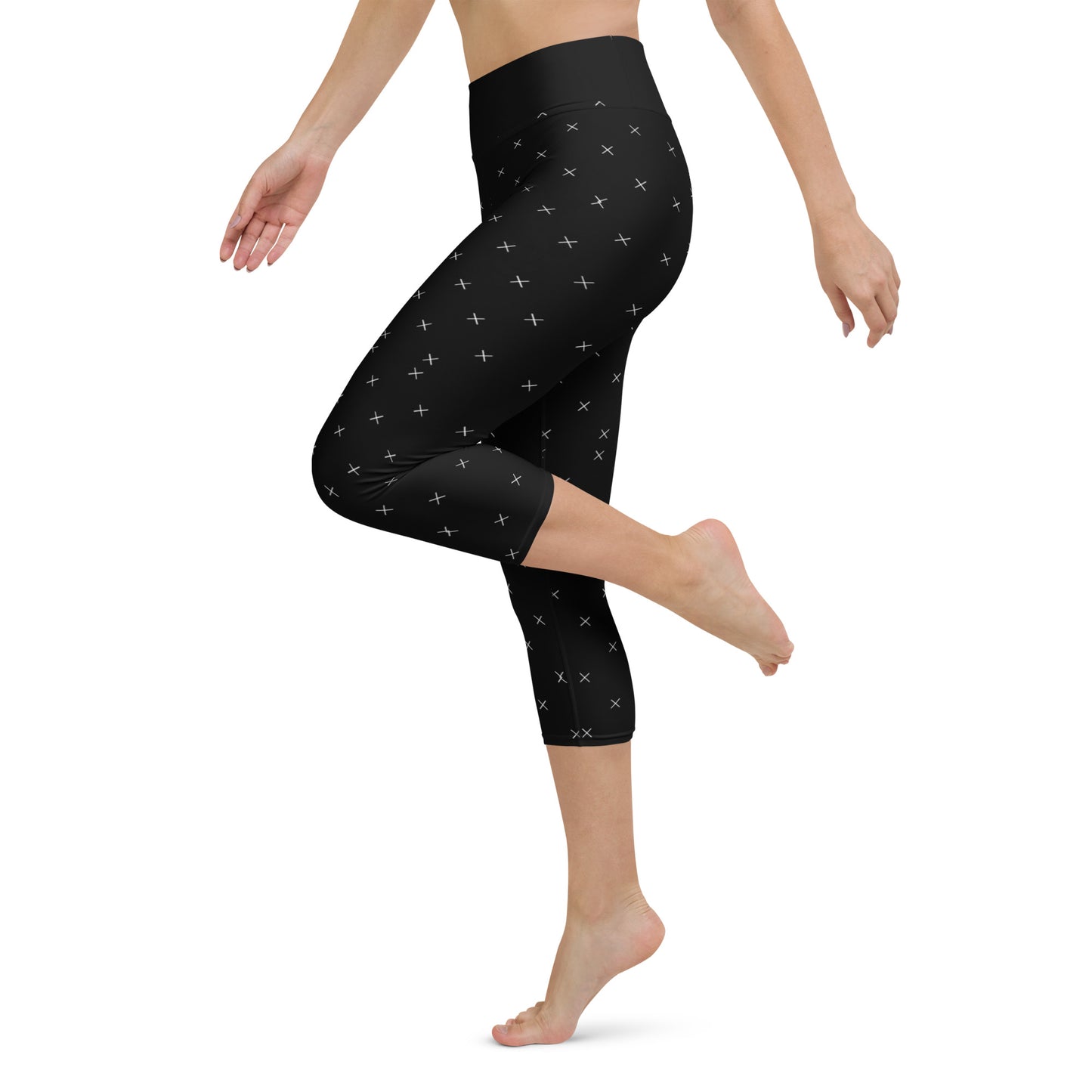 X Pattern yoga Capri Leggings