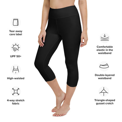 Classic Black Yoga Capri Leggings