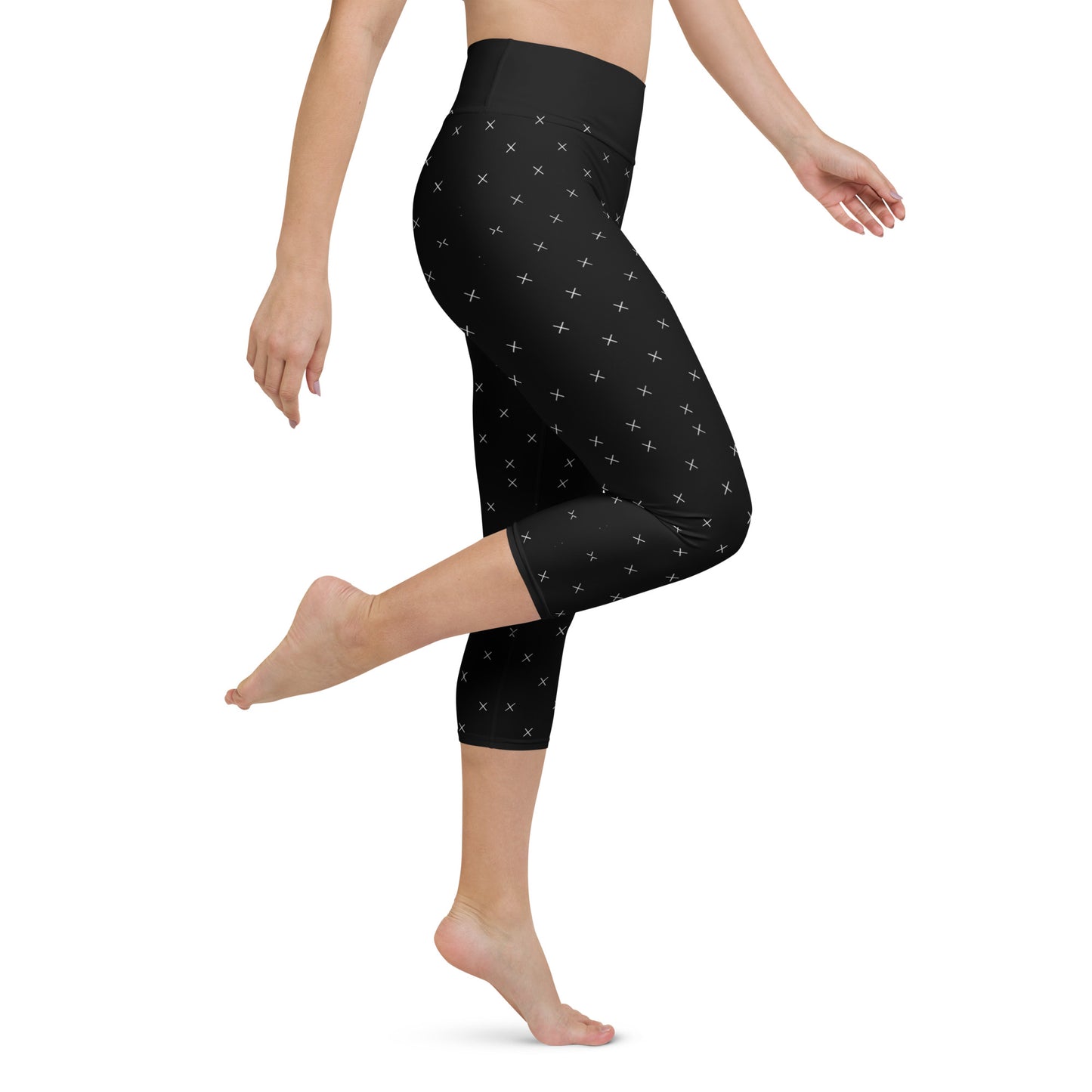 X Pattern yoga Capri Leggings