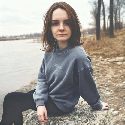 Antisocial - Women's Embroidered garment-dyed sweatshirt