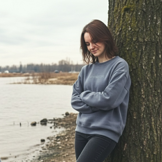 Antisocial - Women's Embroidered garment-dyed sweatshirt