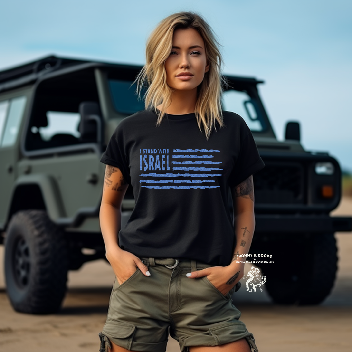 Stand With Israel Flag Short-Sleeve womens T-Shirt