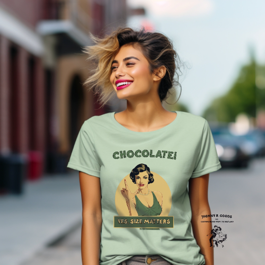 Chocolate Size does matter Unisex t-shirt