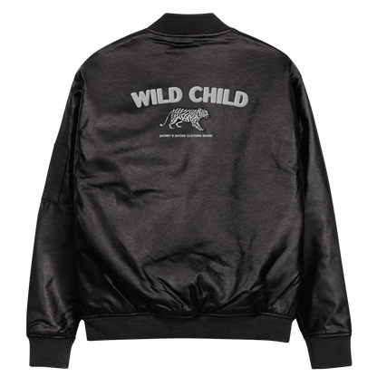 Wild Child Leather Bomber Jacket