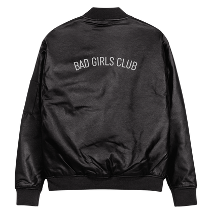 Bad Girls Club Leather Bomber Jacket