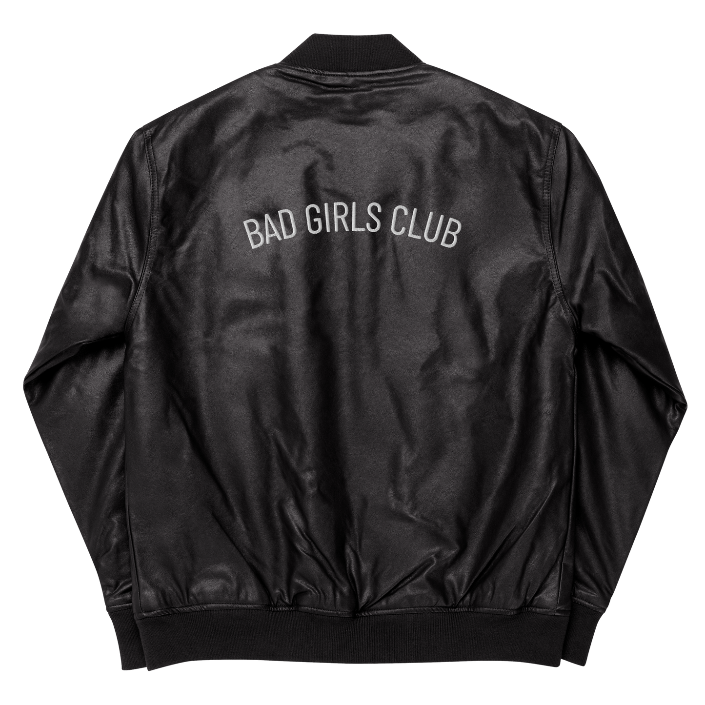 Bad Girls Club Leather Bomber Jacket