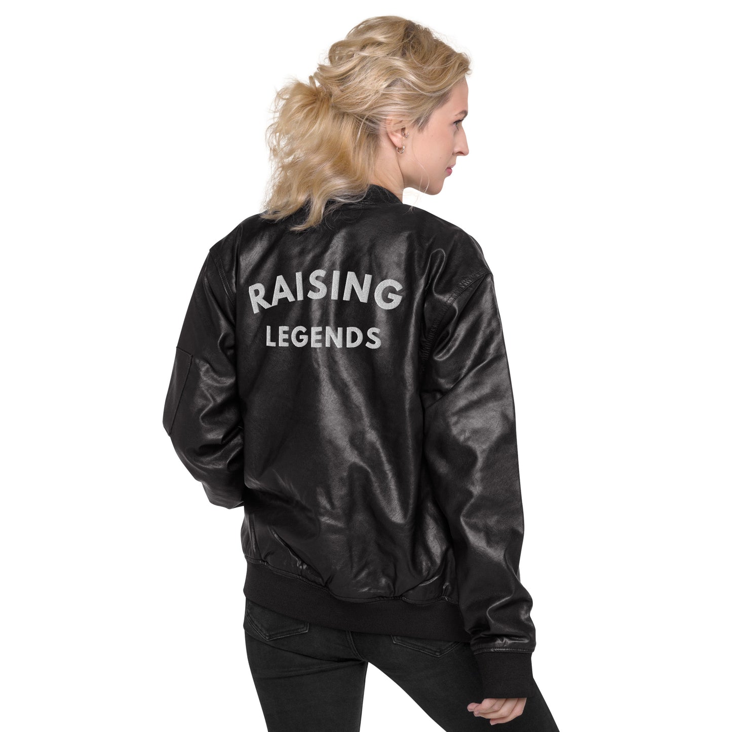 Raising Legends Leather Bomber Jacket