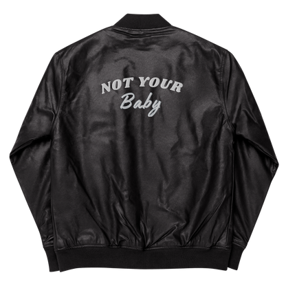 Not Your Baby Leather Bomber Jacket