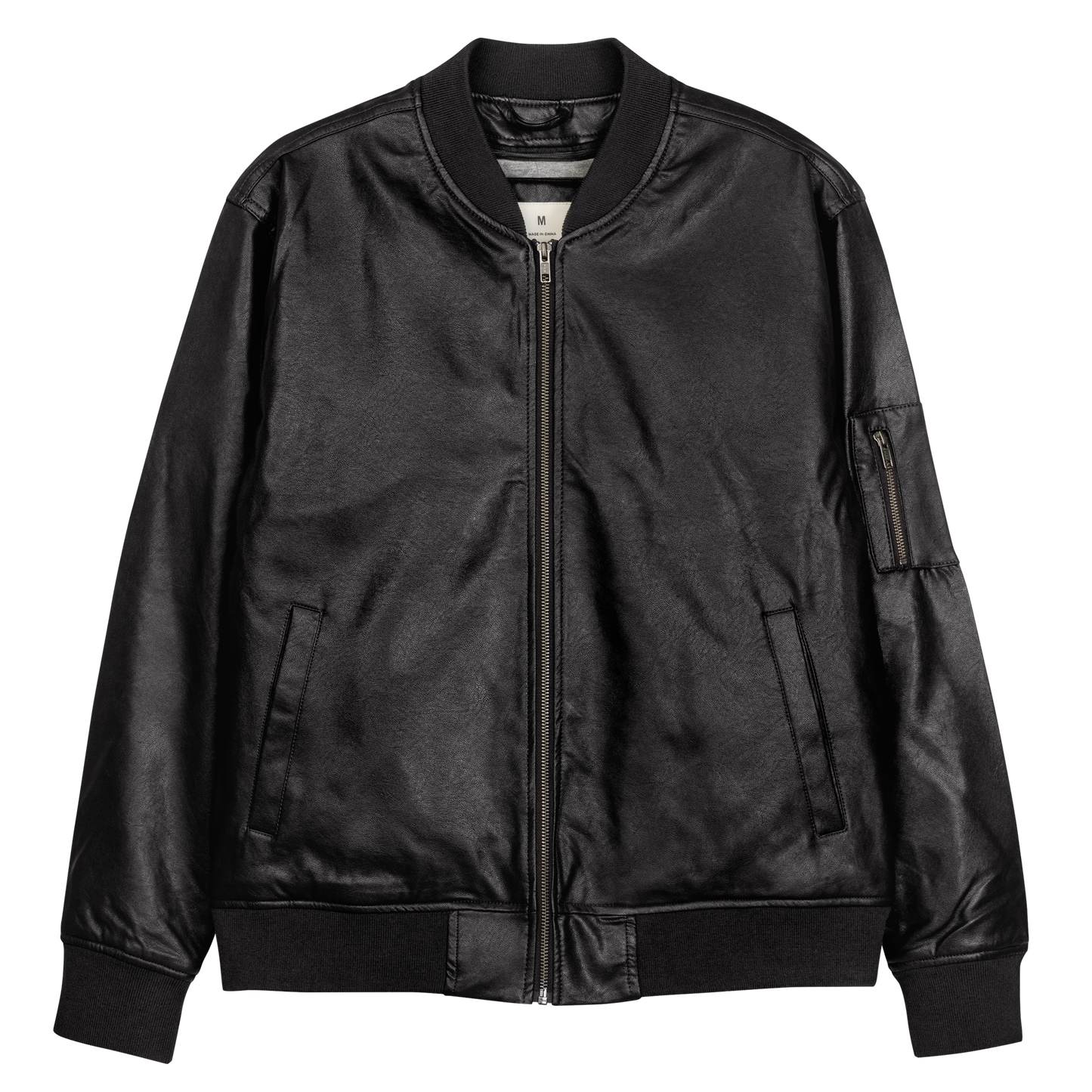 Stay Real Leather Bomber Jacket